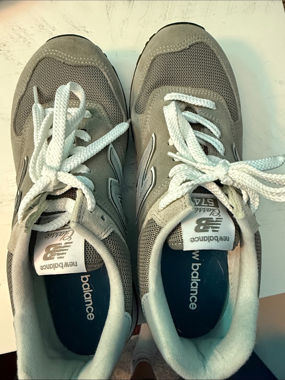 New Balance Gray and White Casual Sneakers